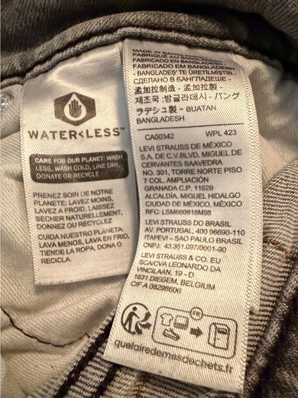 Levi's 514 Men's Grey Jeans, size  34x30